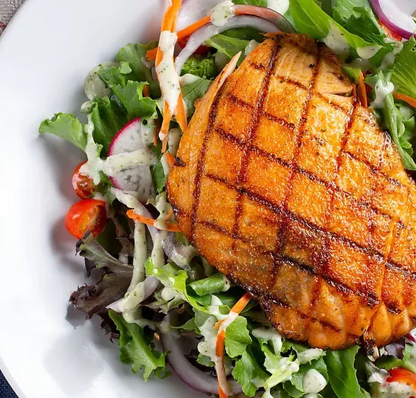 Cajun salmon salad