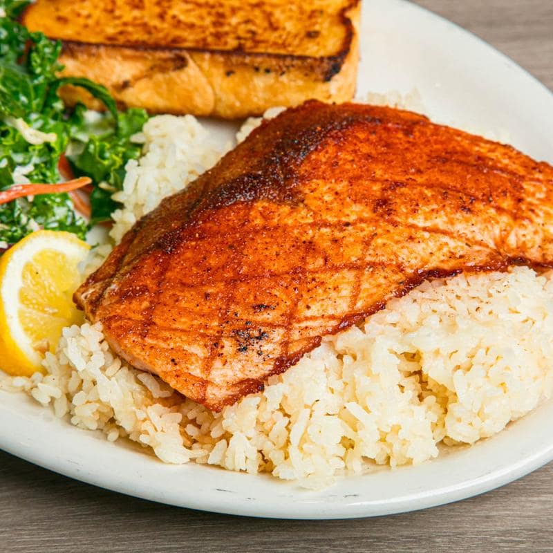 Grilled salmon fillet