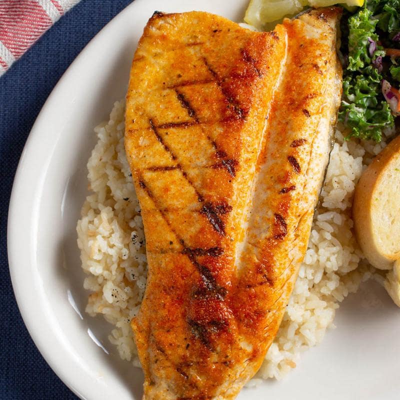 White fish (swai) charbroiled