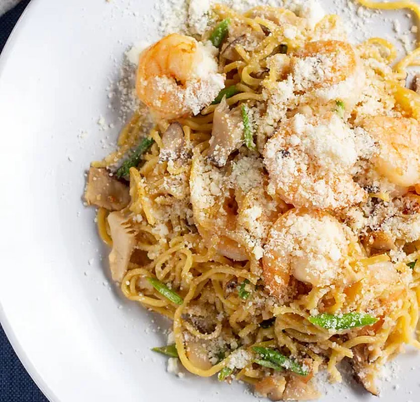 Shrimp garlic noodle