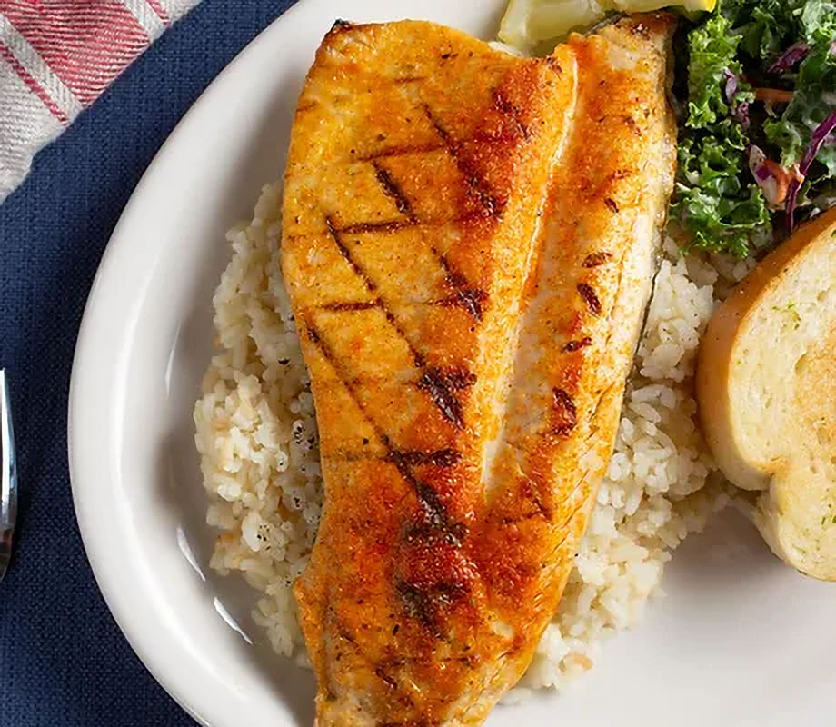 Trout with Cajun seasoning